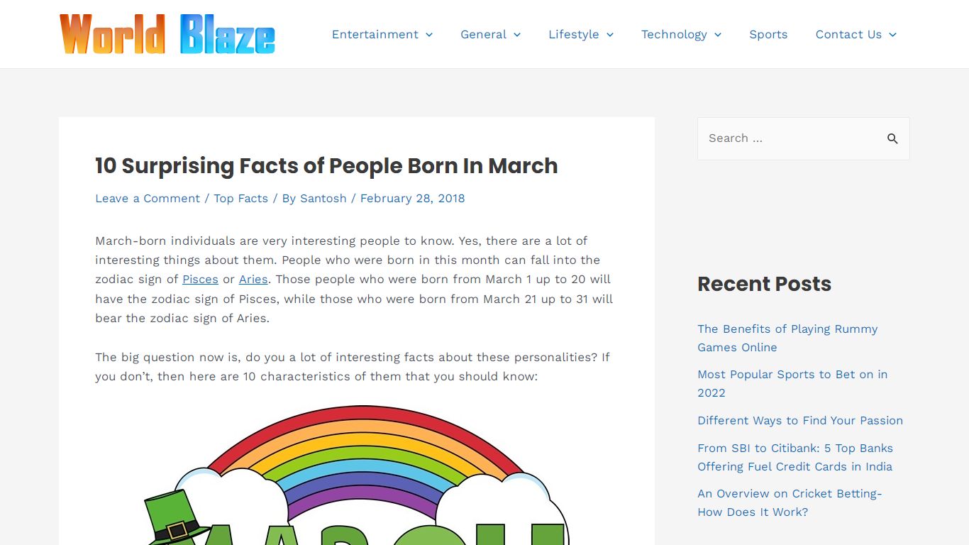 10 Surprising Facts of People Born In March - World Blaze