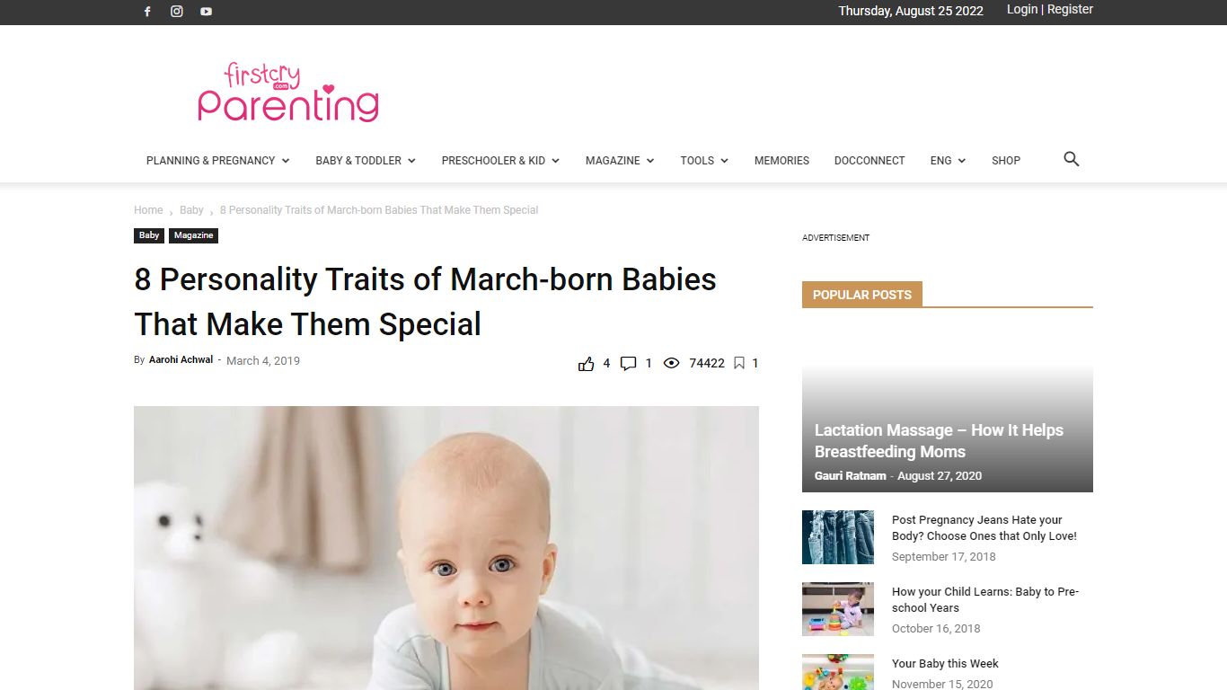 8 Personality Traits of March-born Babies That Make Them Special